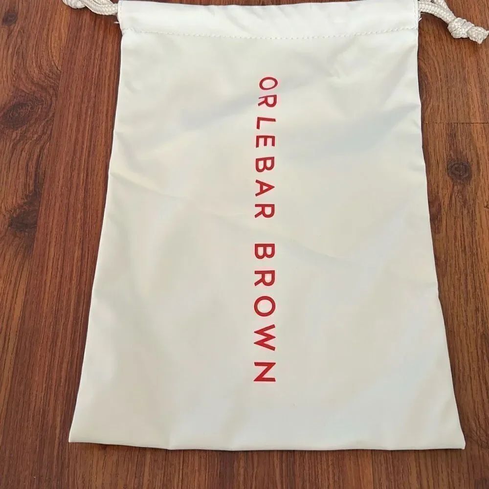 Orlebar Brown cream and red rubber dust bag shoe bag small